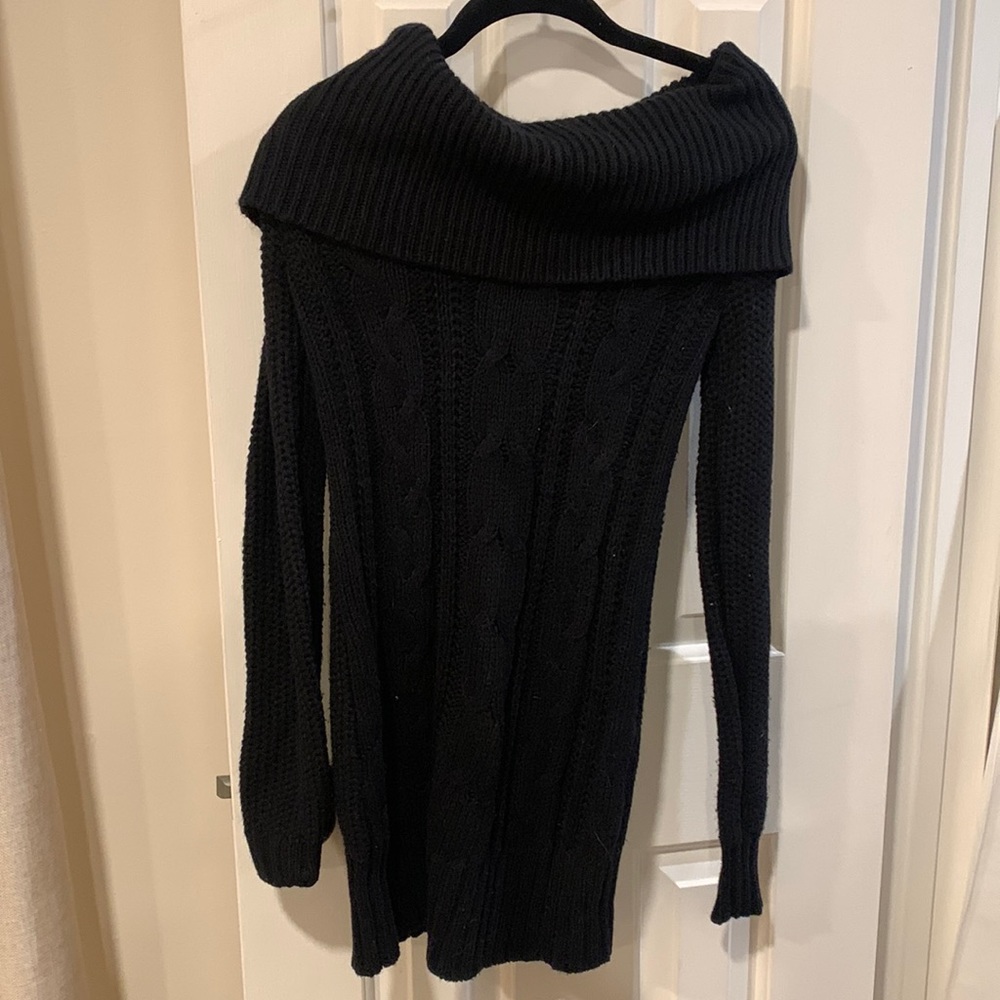 Long sleeve off shoulder long sweater